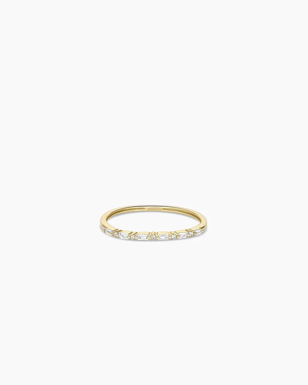 Diamond and White Sapphire Amara Row Ring