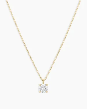 Diamond Solitaire 4 mm Necklace