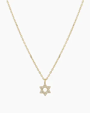Diamond Star of David Necklace