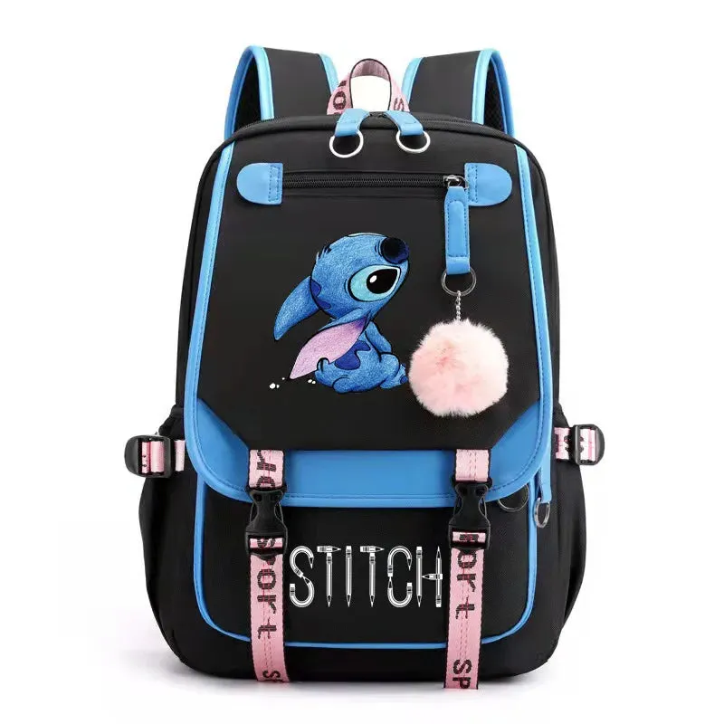 Disney Stitch USB Charging Backpack for Teens & Adults - School and Laptop Bag