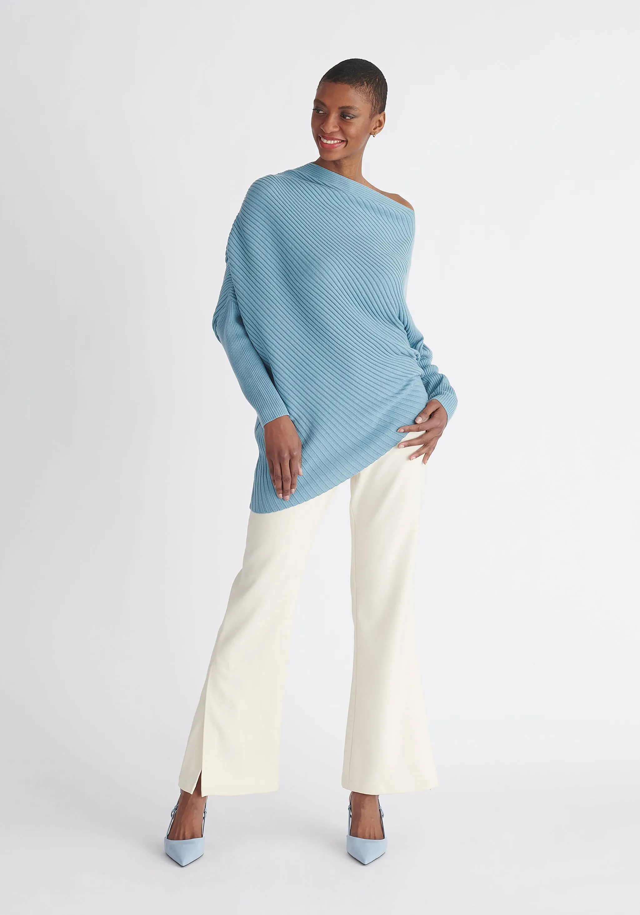 Draped Knitted Jumper