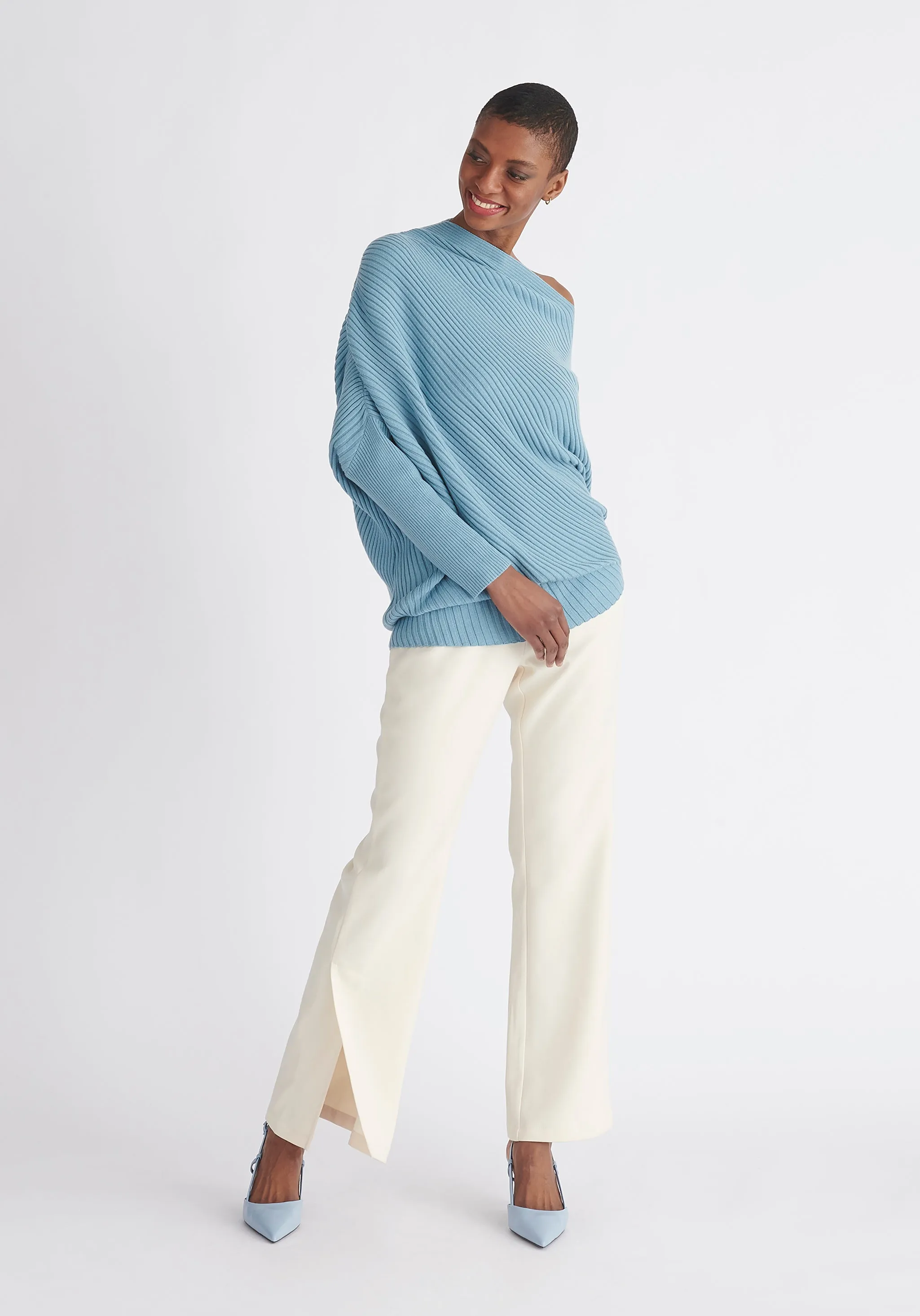 Draped Knitted Jumper