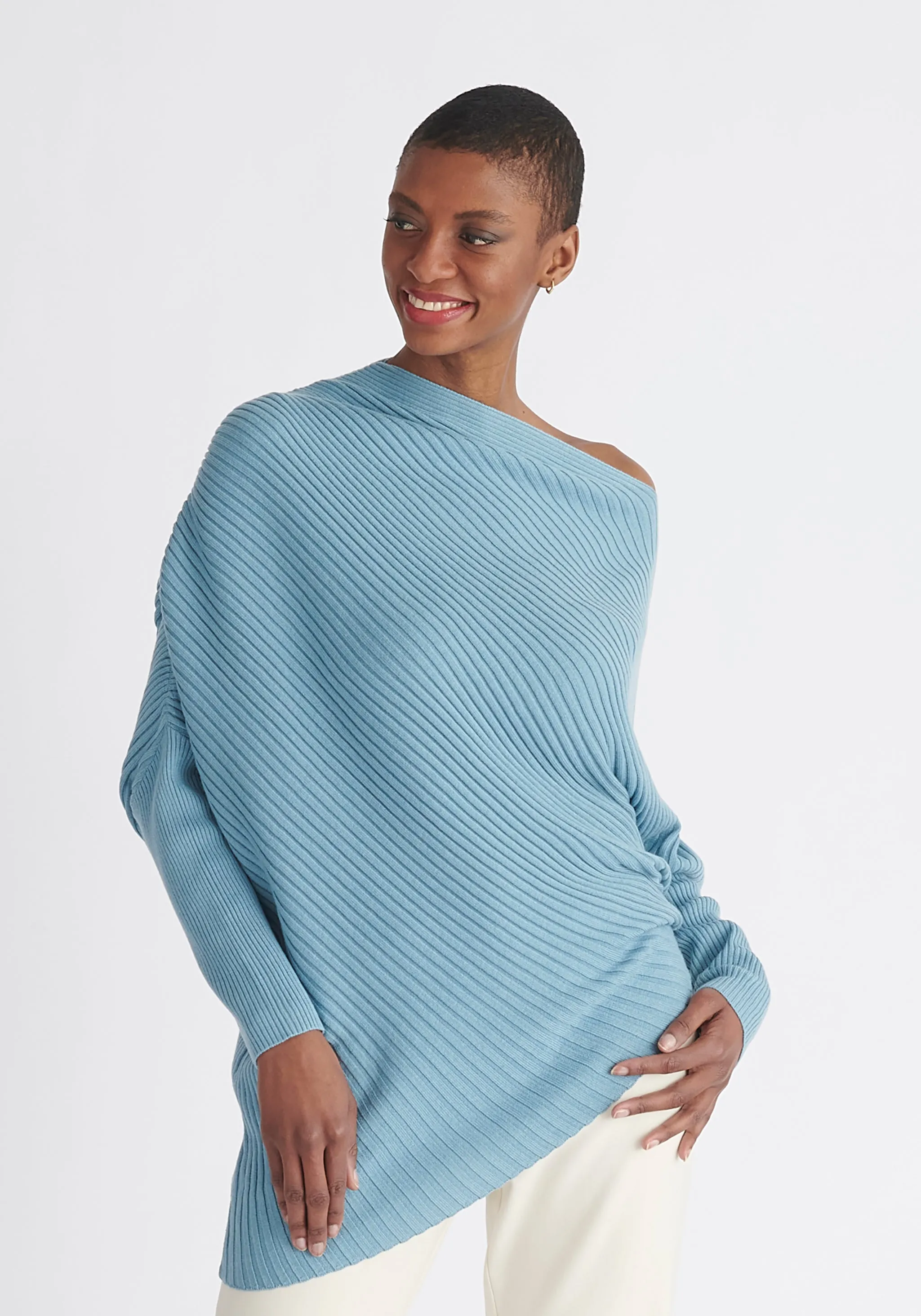 Draped Knitted Jumper