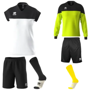 ERREA BESSY WOMENS KIT BUNDLE WHITE BLACK