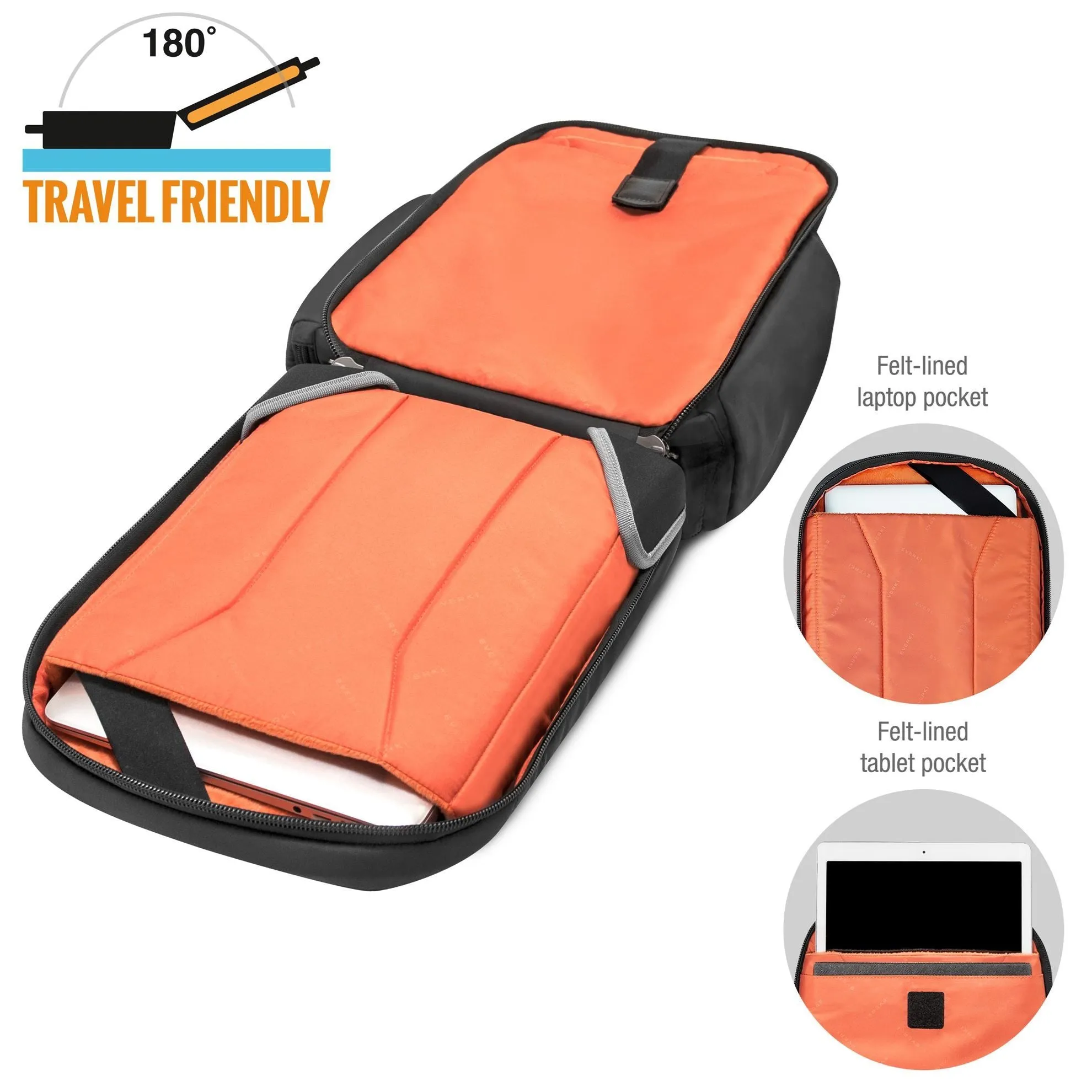 Everki Suite Premium Compact Checkpoint Friendly Laptop Backpack, Up to 14''