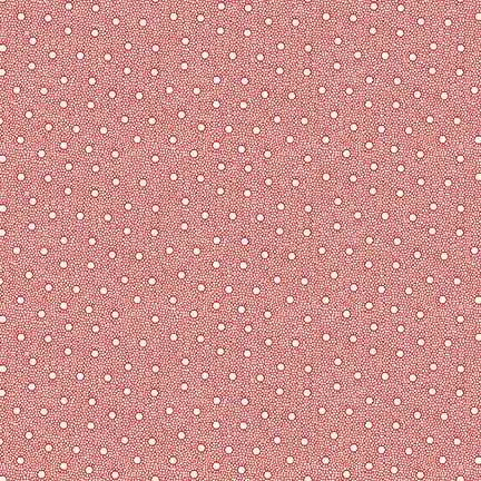 Fabric, Winter in Snowtown by Buttermilk Basin - Red Small Geo Dots (by the yard)