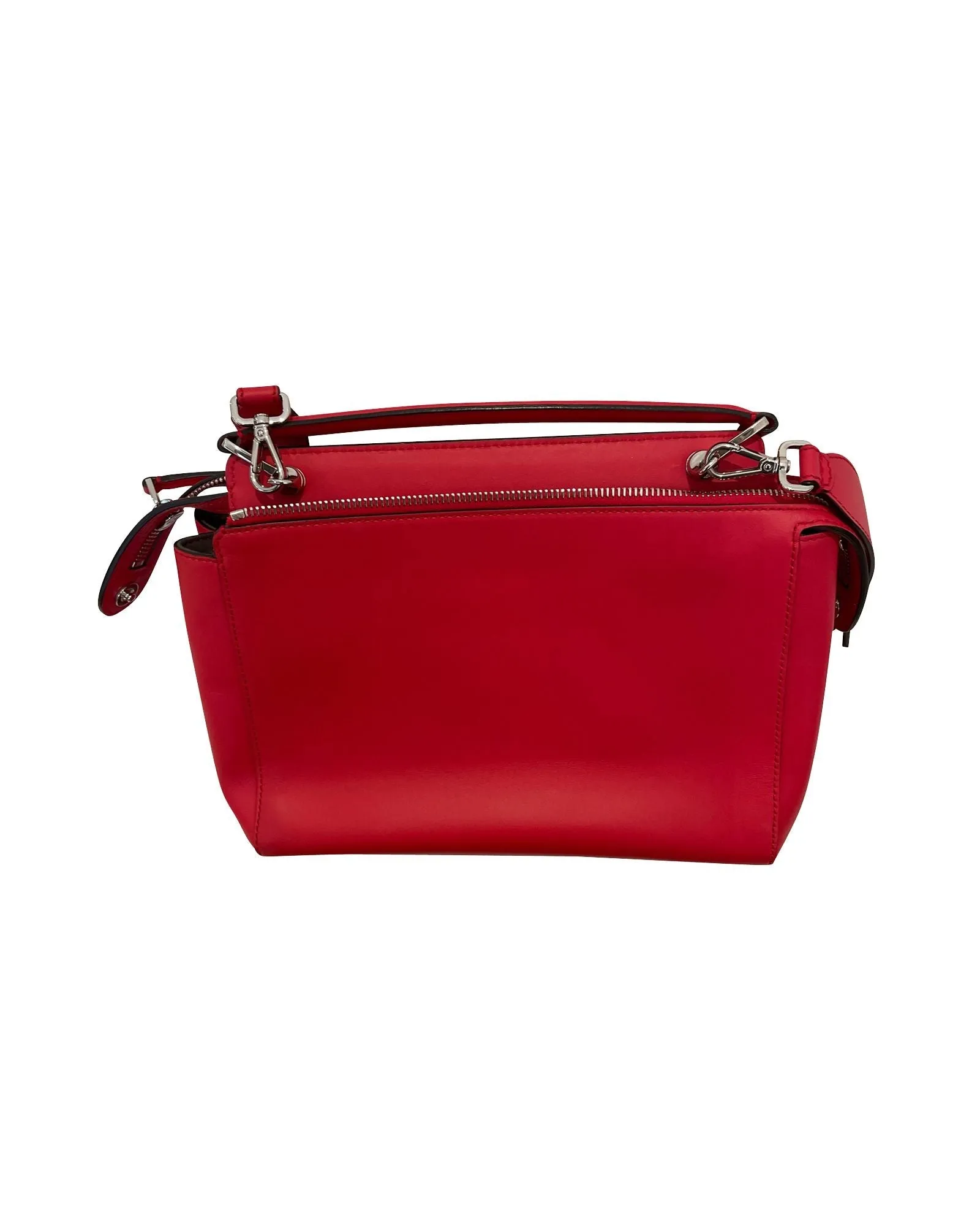 Fendi Dotcom Shoulder Bag in Red Leather