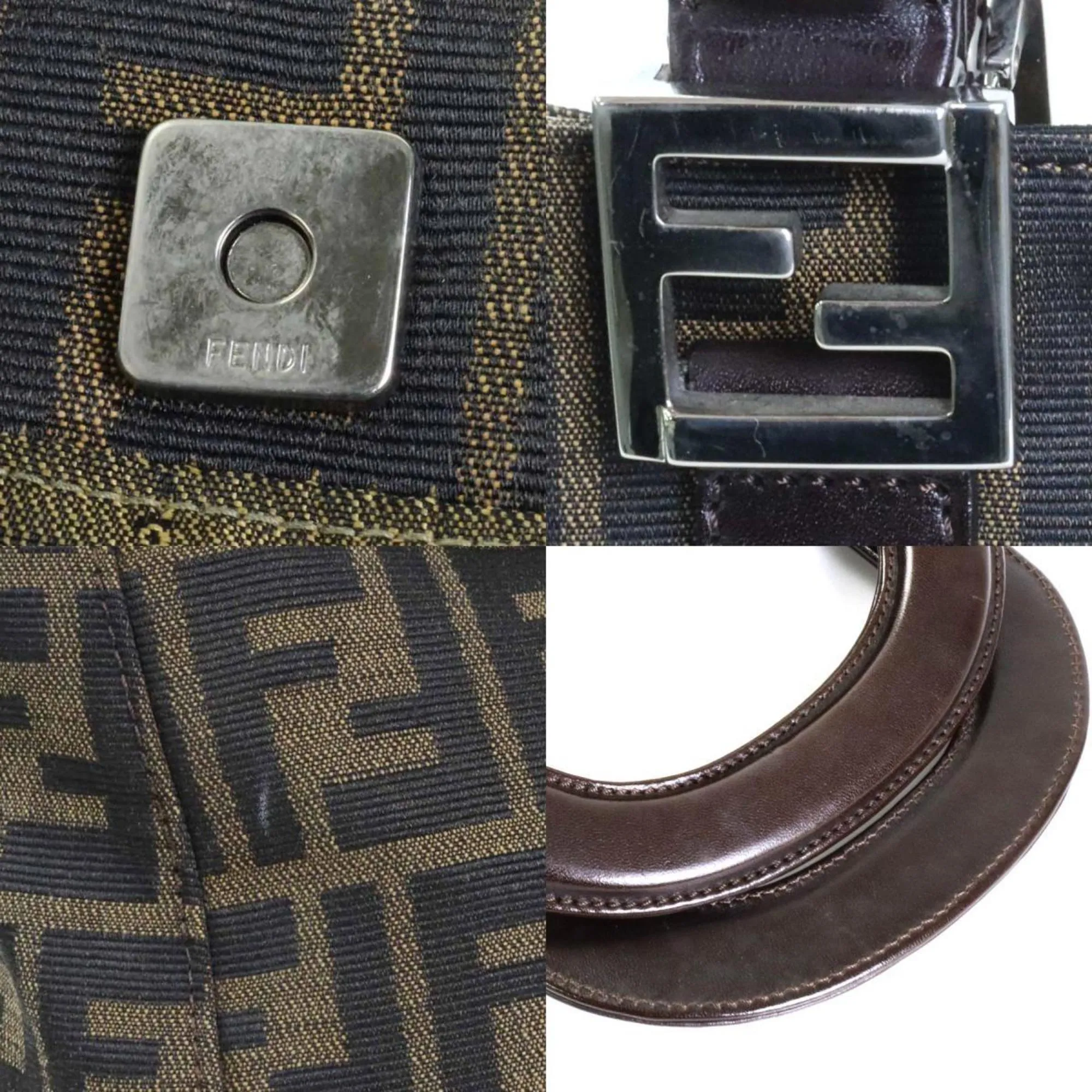 FENDI handbag Zucca canvas brown ladies
