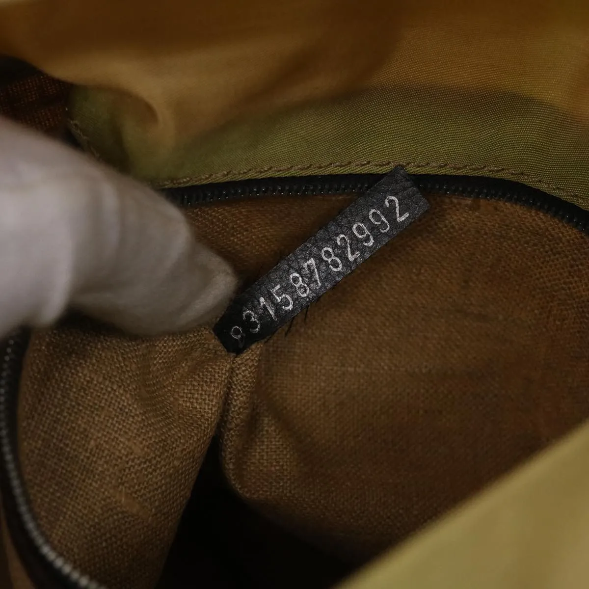 FENDI Tote Bag Nylon Khaki  bs4859
