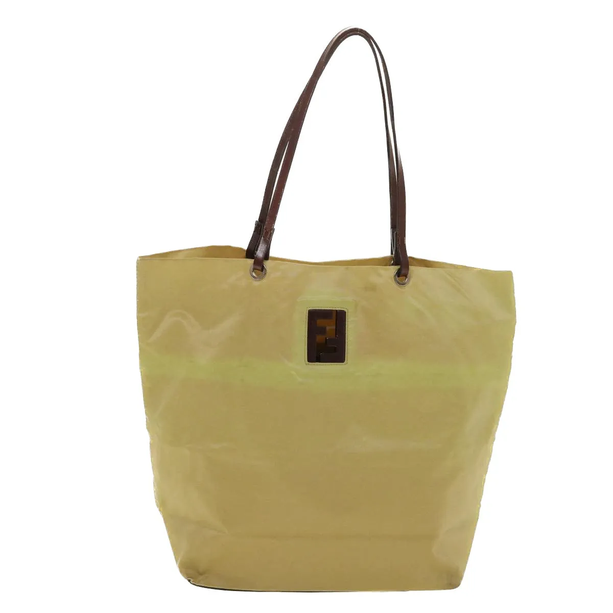 FENDI Tote Bag Nylon Khaki  bs4859