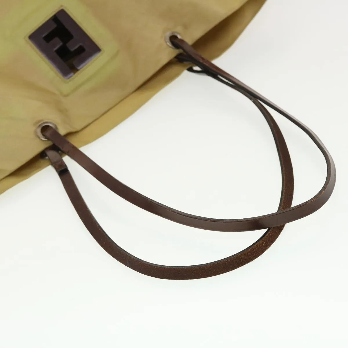 FENDI Tote Bag Nylon Khaki  bs4859