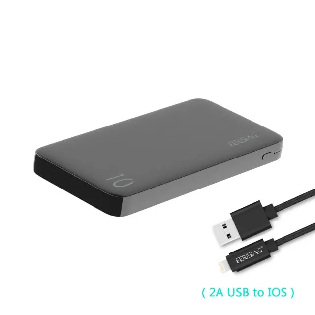 FERISING Power Bank 10000mAh PowerBank 10000 mAh USB Charger Portable External Battery Mobile Phone Charging For Xiaomi Mi 10 9