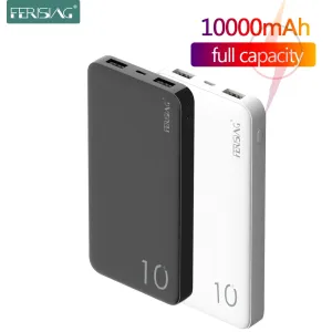 FERISING Power Bank 10000mAh PowerBank 10000 mAh USB Charger Portable External Battery Mobile Phone Charging For Xiaomi Mi 10 9
