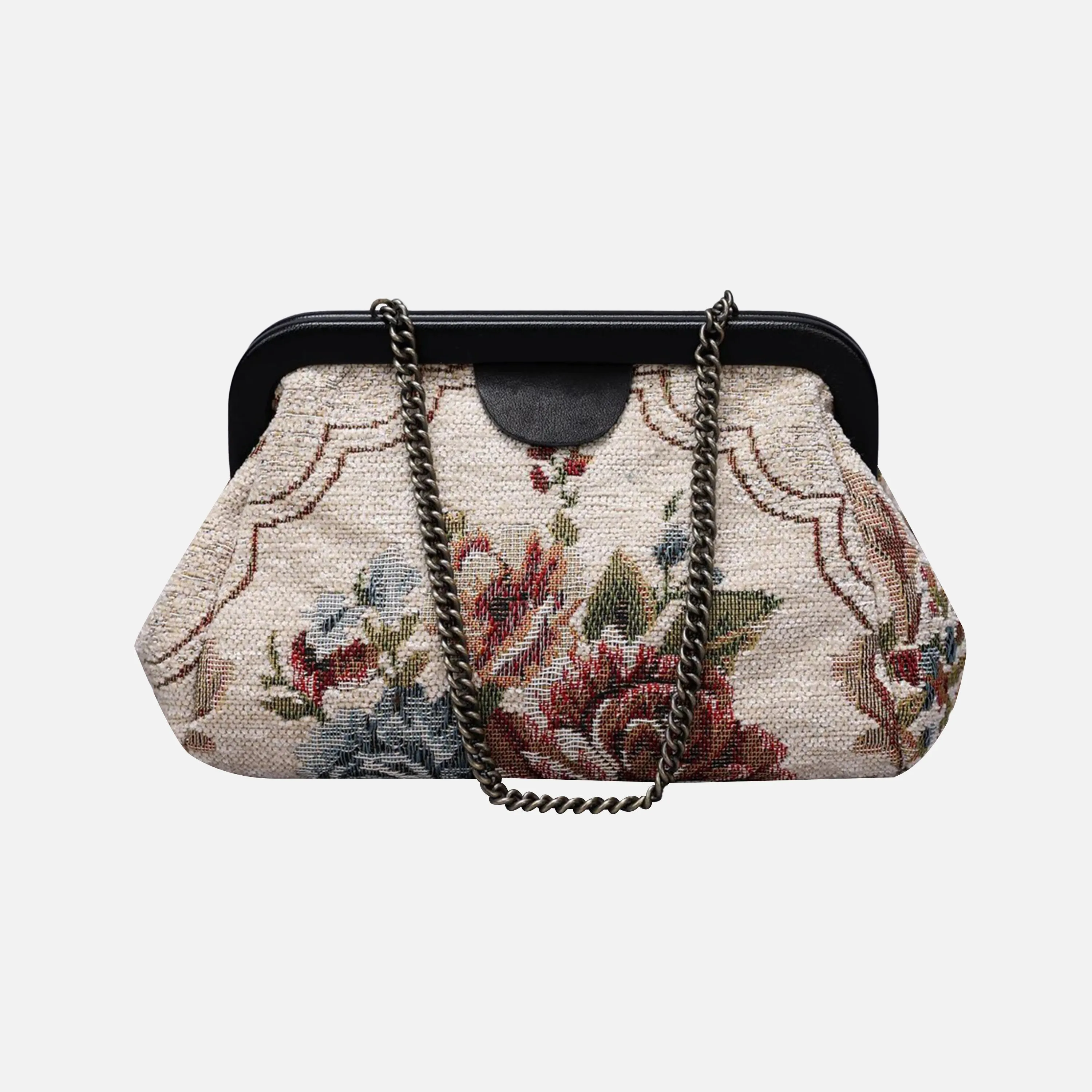 Floral Cream Evening Bag Clutch