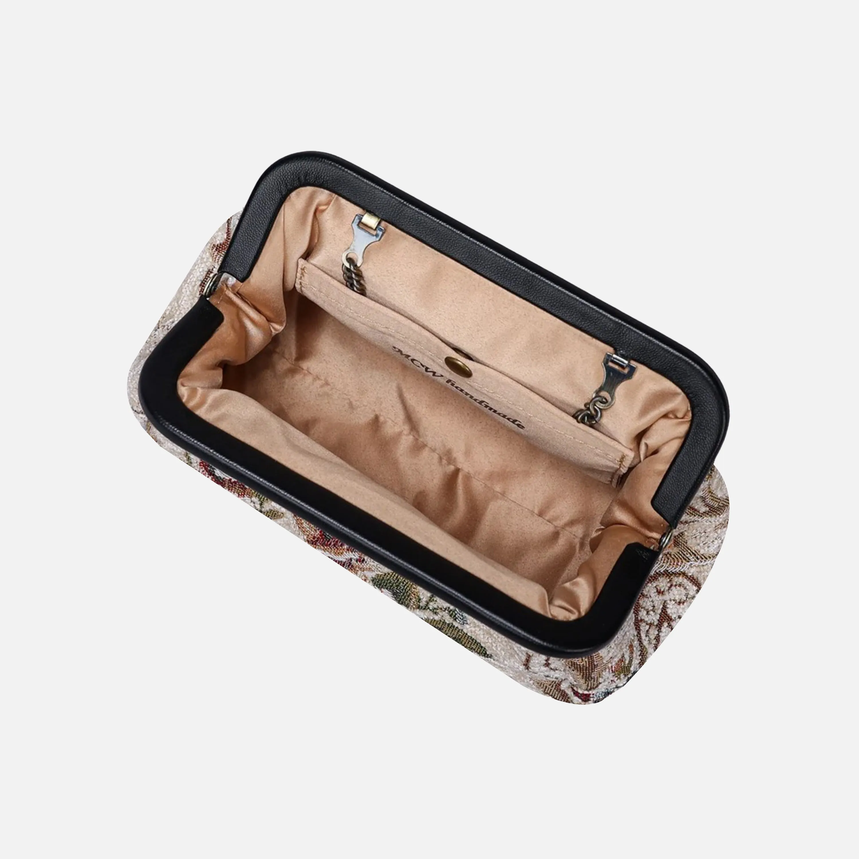 Floral Cream Evening Bag Clutch