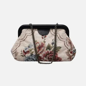 Floral Cream Evening Bag Clutch