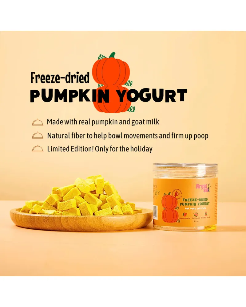 Freeze-Dried Pumpkin Yogurt Treats For Dogs & Cats