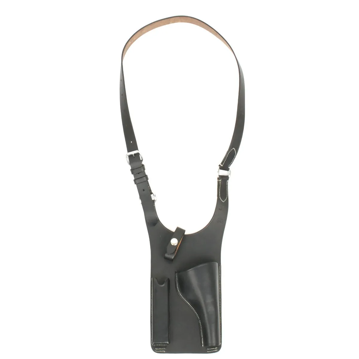 German WWII Panzer P08 Luger Black Leather Holster