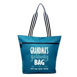 Grandma's Getaway Teal Lexie Tote Bag for Grandmothers