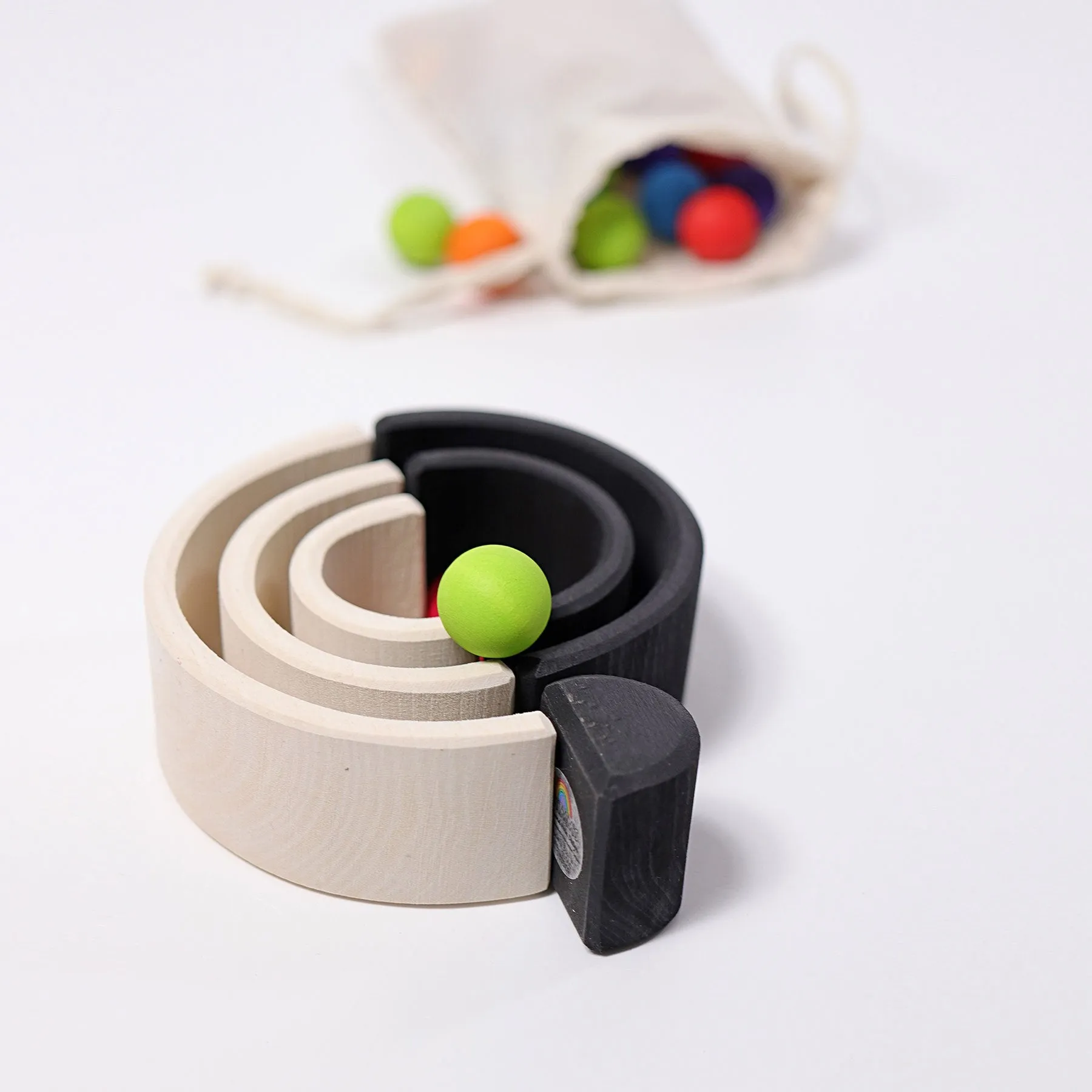 Grimm's Wooden Monochrome Rainbow Tunnel, Small