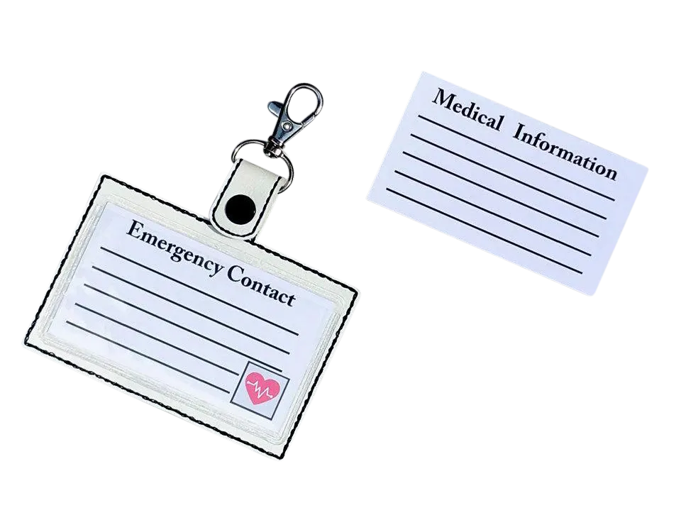 Hard of Hearing Bag Tag, Marine Vinyl Keychain, Deaf Community Accessory