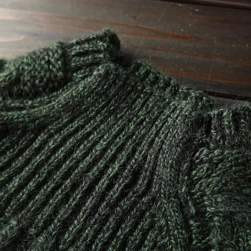 Heavy and rare! High gram full wool! Italian single foreign trade men's half turtleneck thicke ned sweater winter