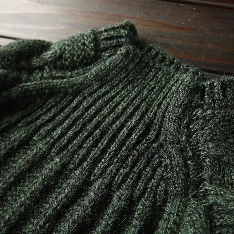 Heavy and rare! High gram full wool! Italian single foreign trade men's half turtleneck thicke ned sweater winter
