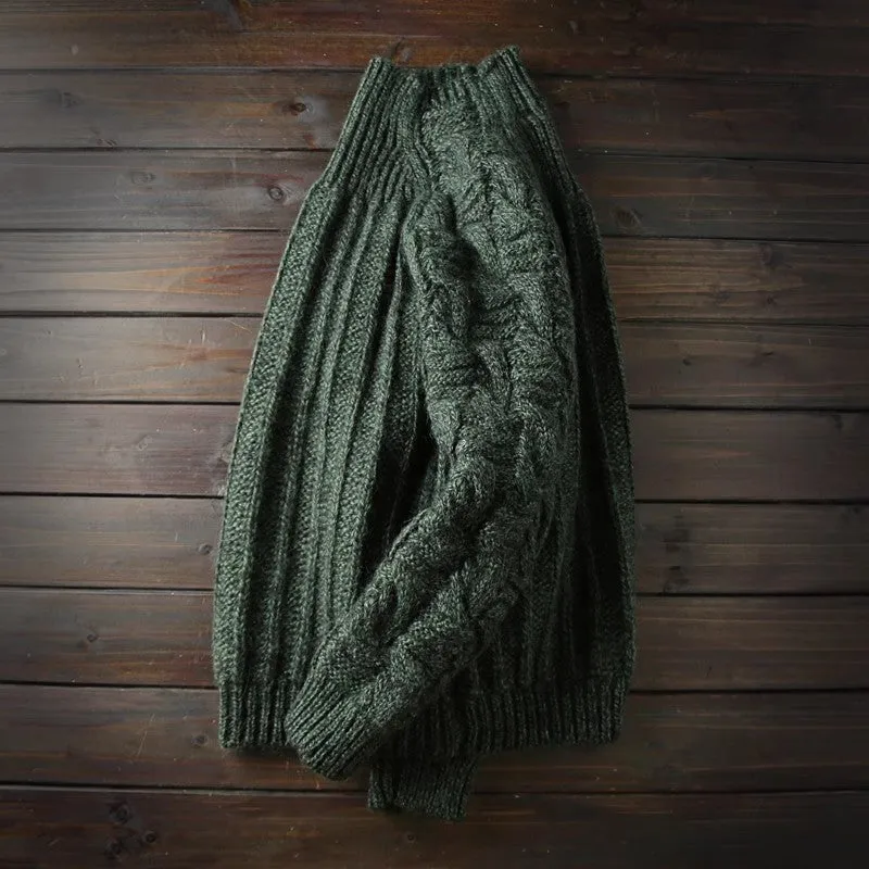 Heavy and rare! High gram full wool! Italian single foreign trade men's half turtleneck thicke ned sweater winter