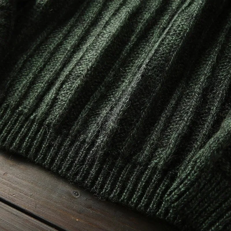Heavy and rare! High gram full wool! Italian single foreign trade men's half turtleneck thicke ned sweater winter