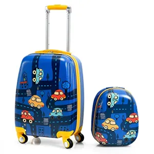 HONEY JOY 2 Pcs Kids Carry On Luggage (Cars)