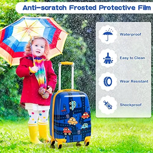 HONEY JOY 2 Pcs Kids Carry On Luggage (Cars)