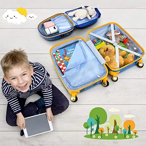 HONEY JOY 2 Pcs Kids Carry On Luggage (Cars)