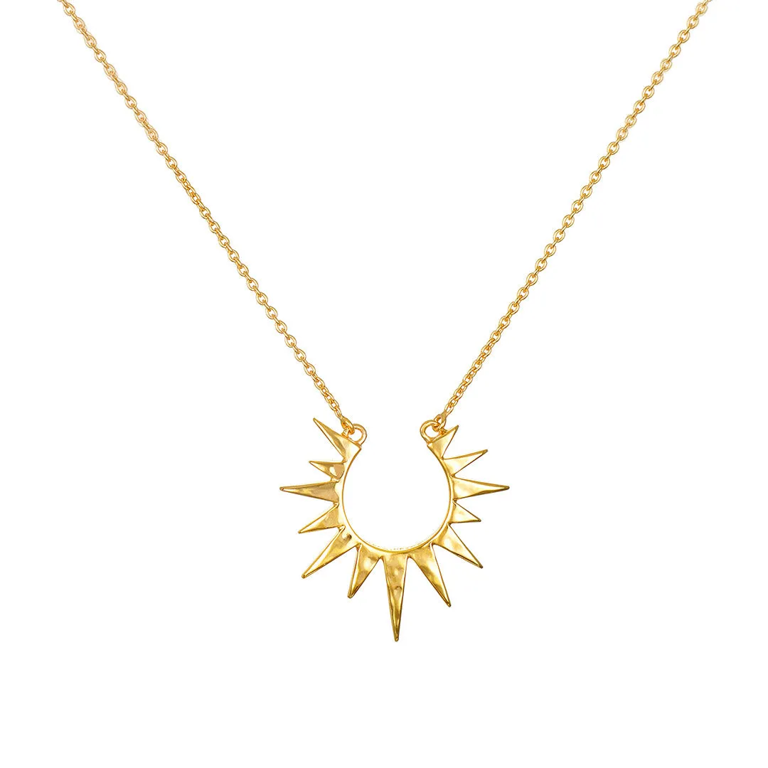 Incandescent Glow 14kt Gold Starburst Necklace