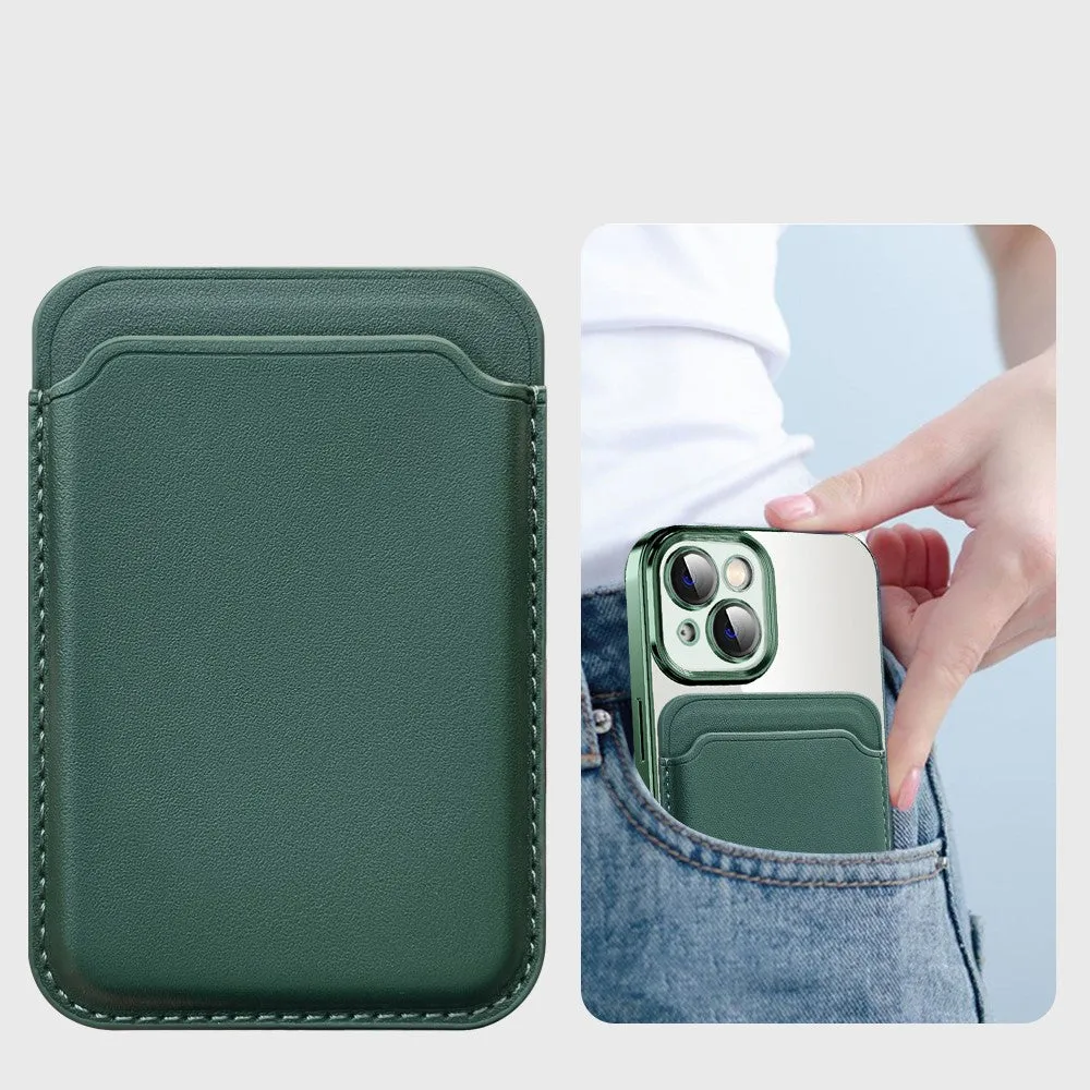 iPhone 14 2in1 MagSafe Hybrid Case TPU Bumper   Leather Wallet Credit Card Holder - Dark Purple (Deep Purple) / Transparent