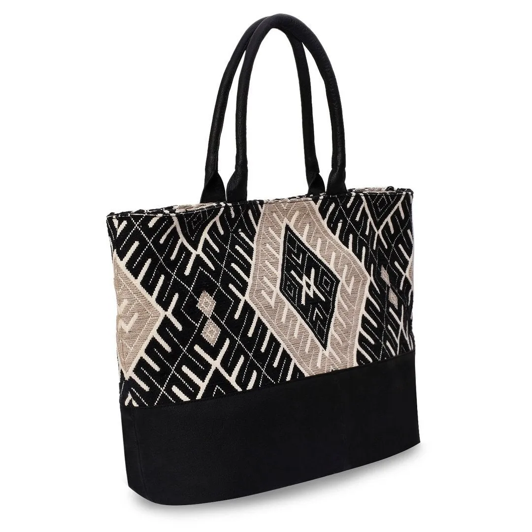 Jacquard Fabric Tote Bag - PRU1363