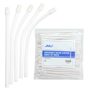 JMU Dental Disposable Saliva Ejector White Tips 100/Bag