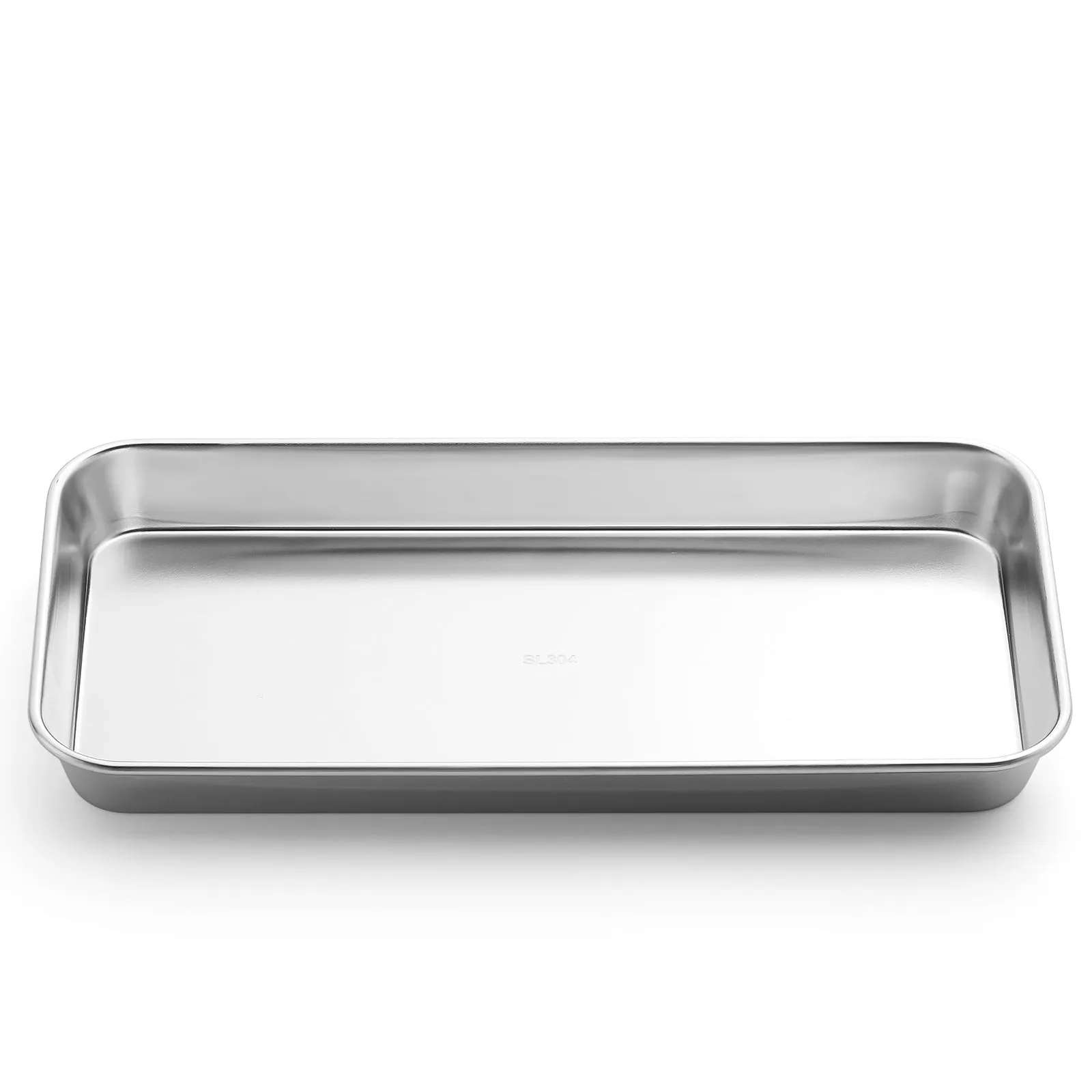 JMU Dental Flat Tray SL 304 Stainless Steel 8.7"x4.5"x0.9" 4PCS/Bag