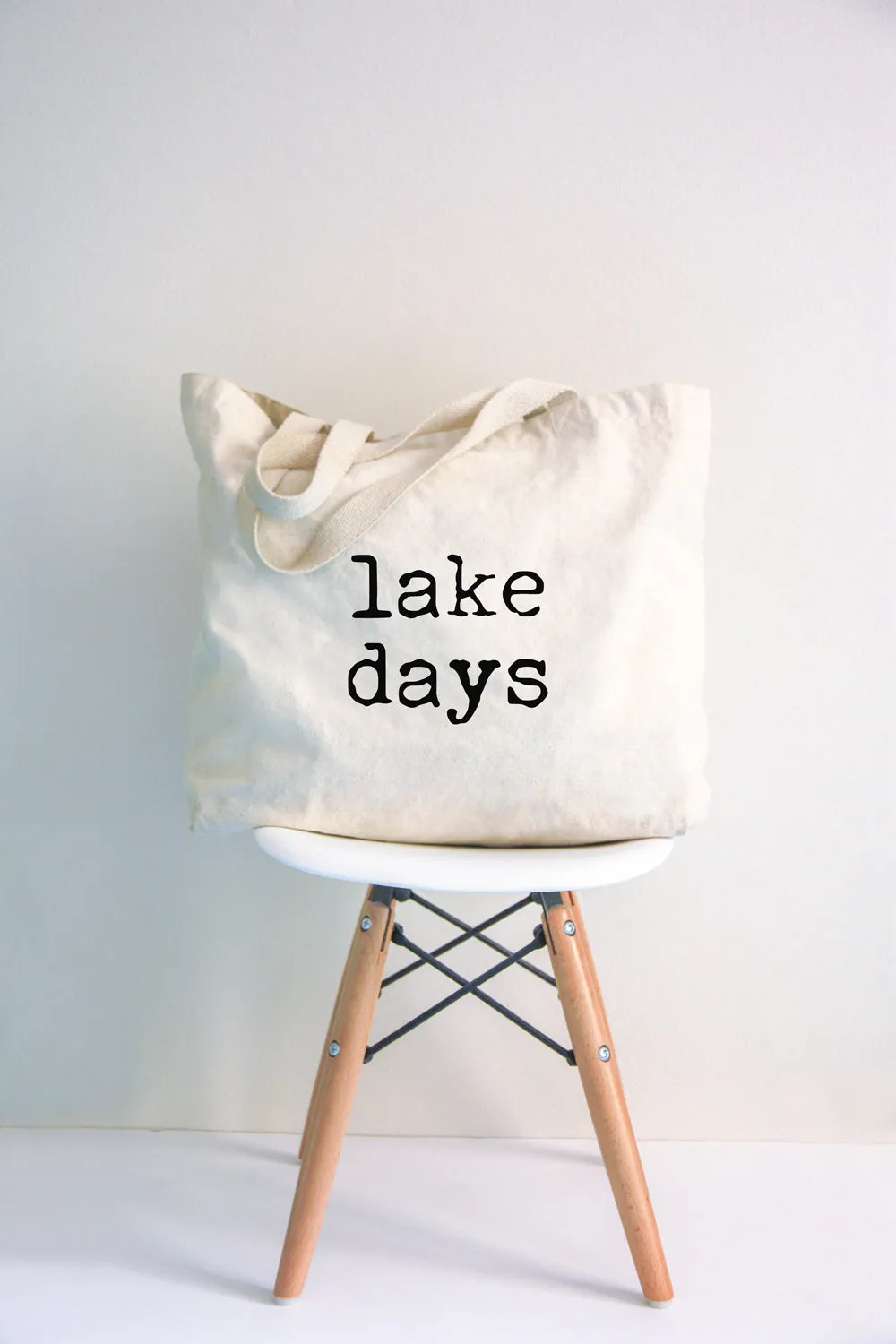 Lake Days Type Tote Bag