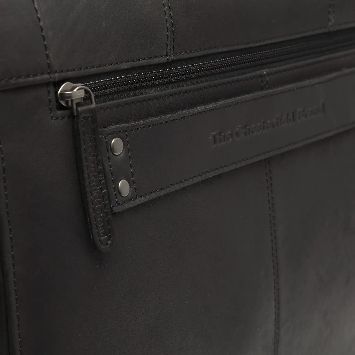 Leather Briefcase Black Stuttgart