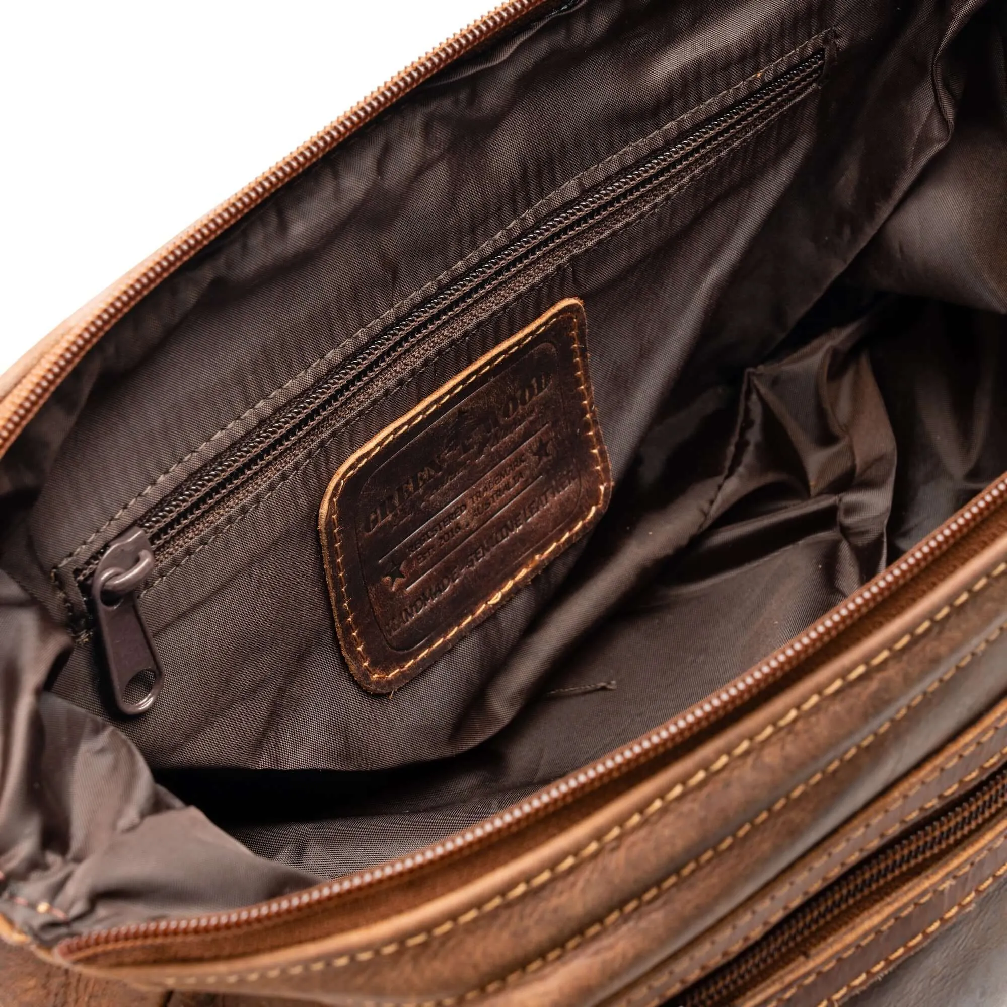 Leather Toiletry Bag- Sandel