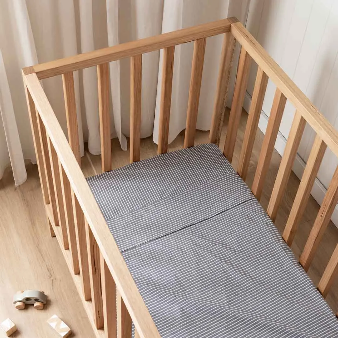 Leo Washed Cotton - Midnight Stripe Kids Bedding