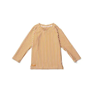 Liewood Noah Mustard Stripe Seersucker Swim Tee