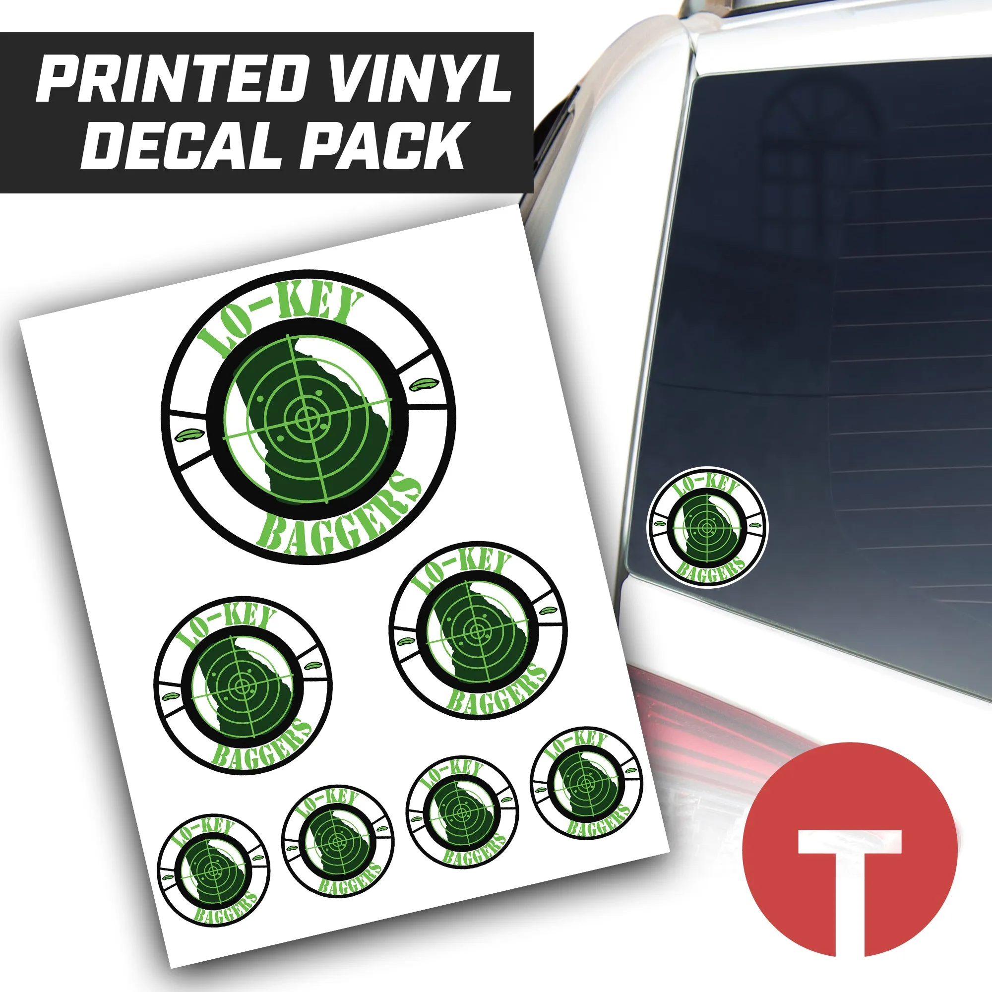 Lo-Key Baggers - Logo Vinyl Decal Pack