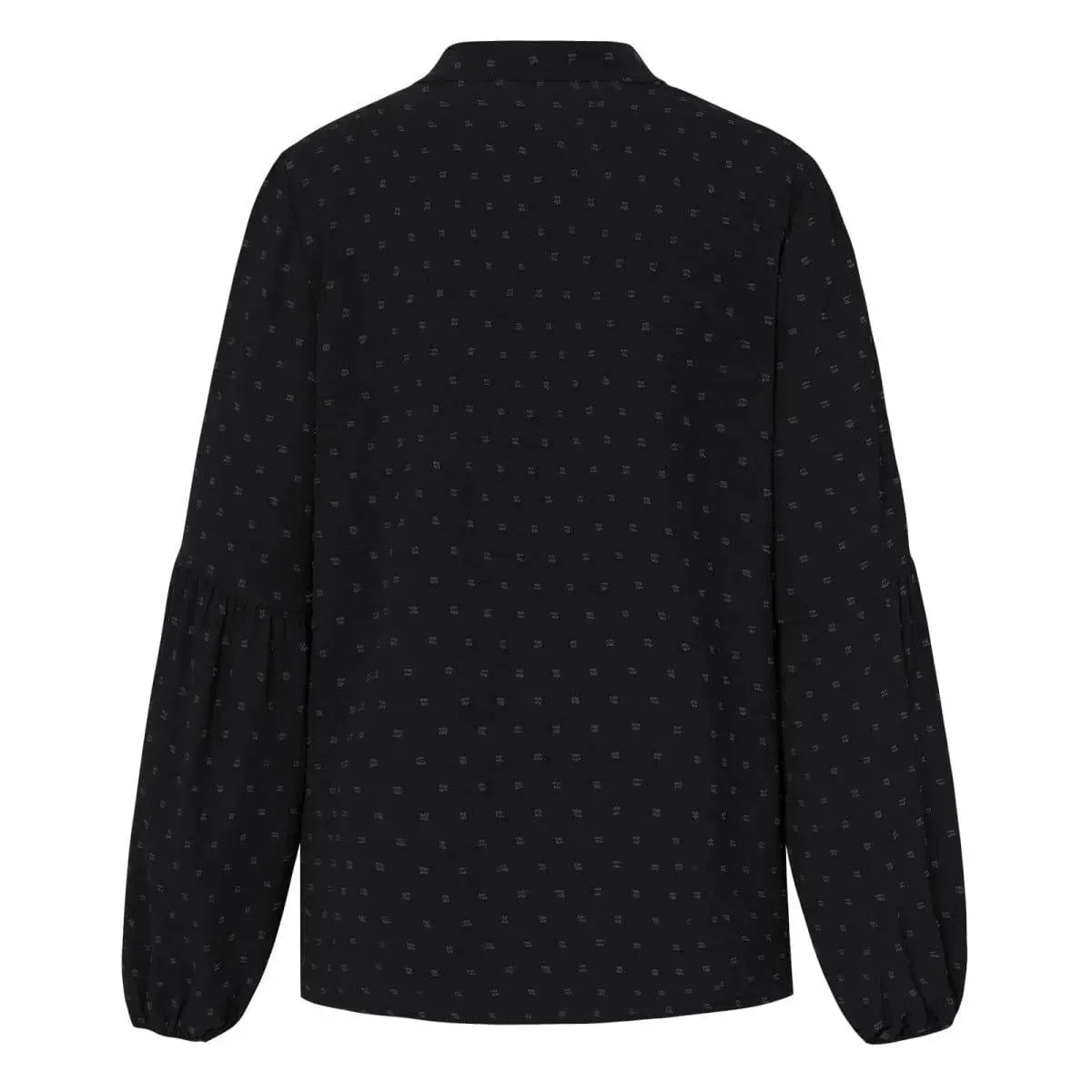Long Sleeve Swiss Dot Pullover Blouse