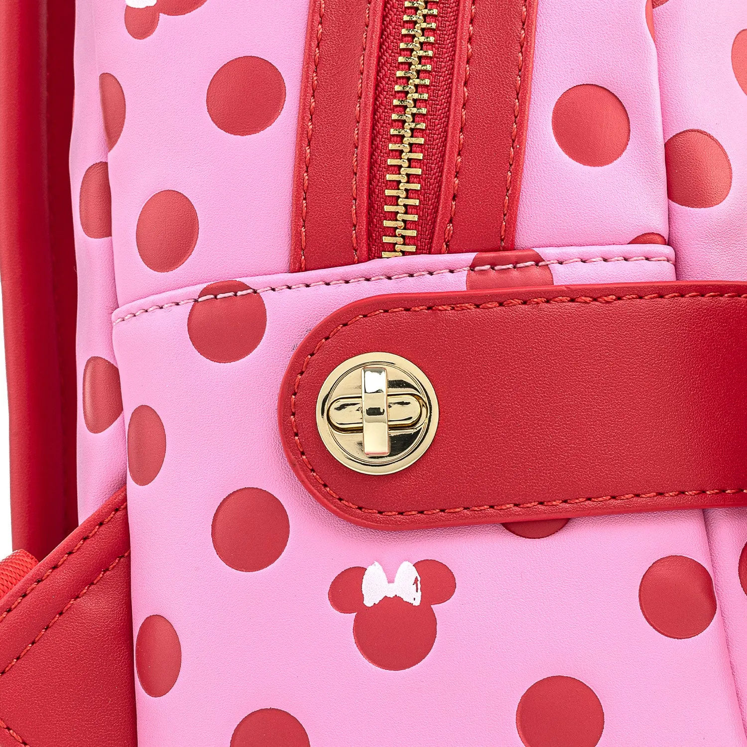 Loungefly x Disney Minnie Mouse Pink & Red Polka Dot Bow Mini Backpack