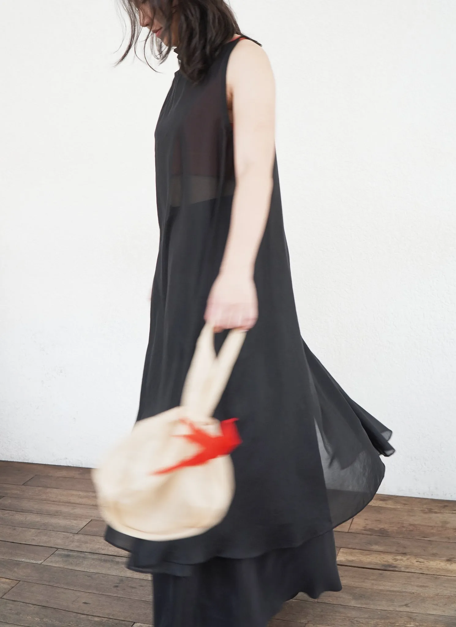 Lucky Bánh Silk Organza Mini Bag in Cream Silk Organza