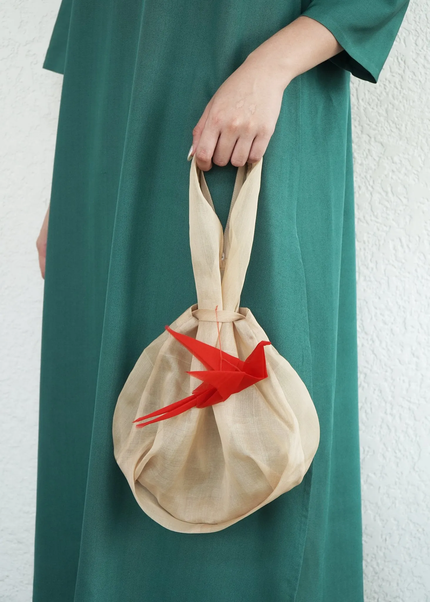 Lucky Bánh Silk Organza Mini Bag in Cream Silk Organza