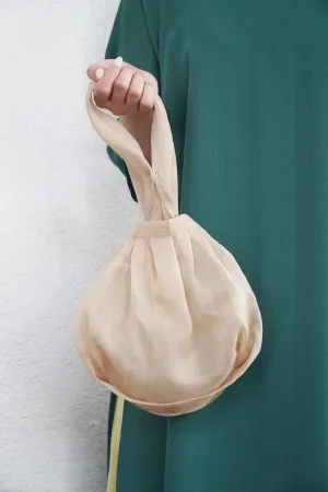 Lucky Bánh Silk Organza Mini Bag in Cream Silk Organza