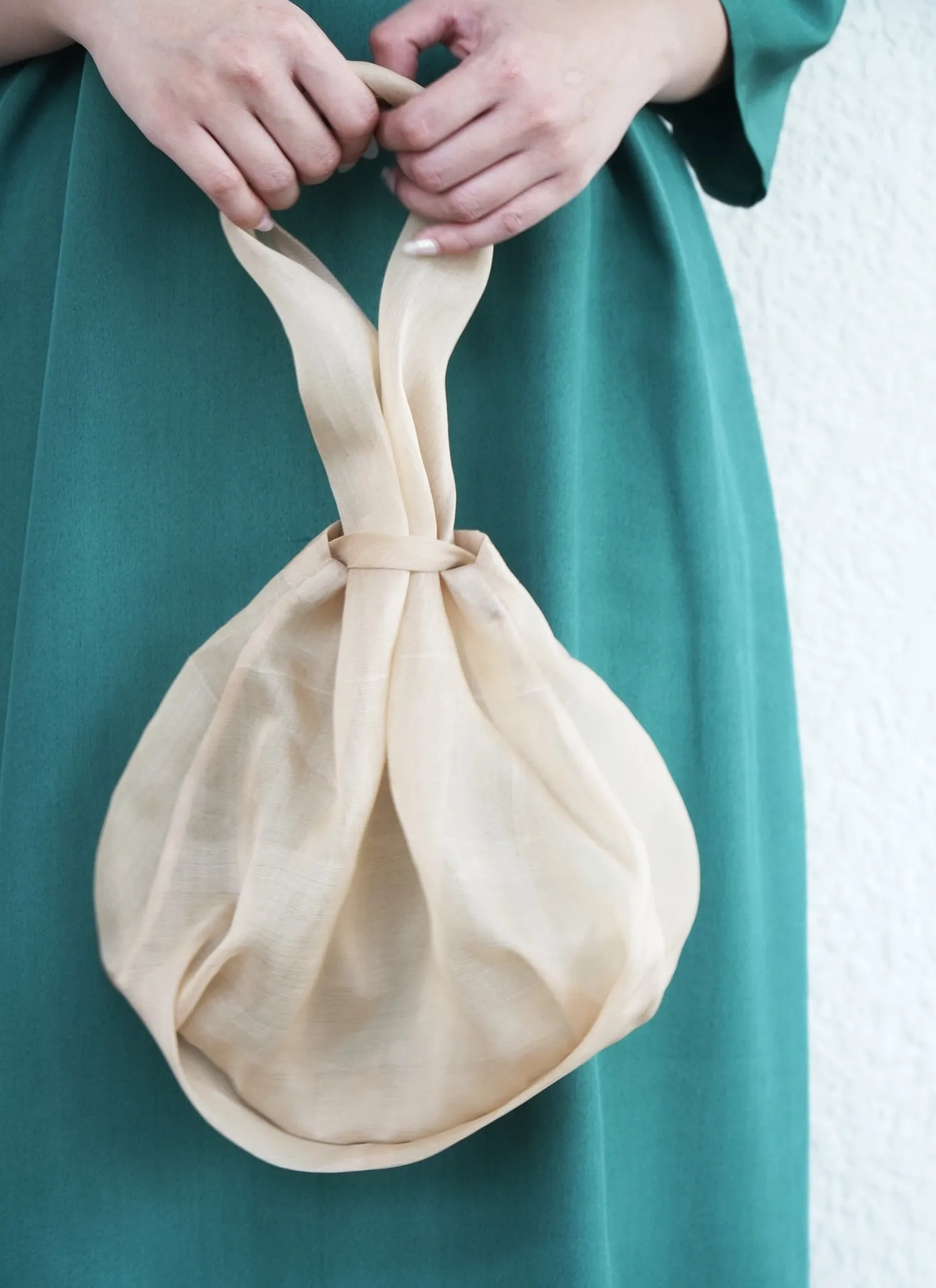 Lucky Bánh Silk Organza Mini Bag in Cream Silk Organza