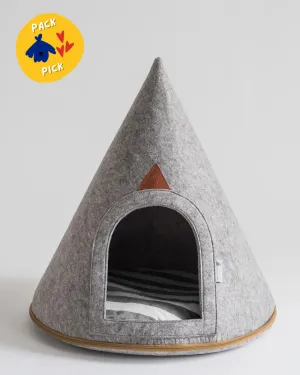 Lucy Soft Grey Dog Cave (Medium)